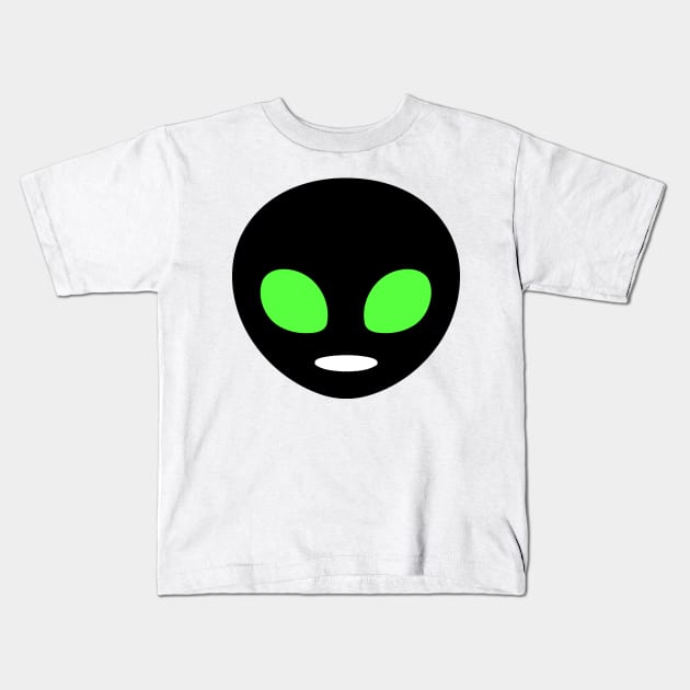 Alien Face Emoticon Kids T-Shirt by AnotherOne